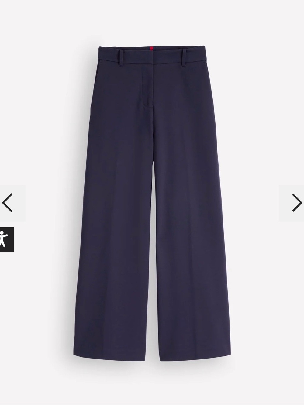 Boden Wide-Leg Trousers in Navy
